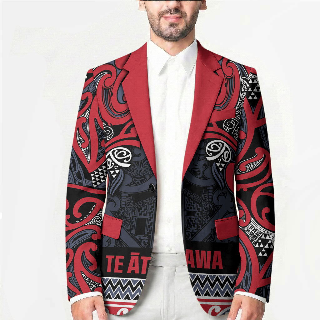 Aotearoa Iwi Te ati Awa Blazer Maori Wharenui House Tribal Pattern LT9 - Polynesian Pride