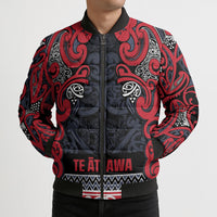 Aotearoa Iwi Te ati Awa Bomber Puffer Jacket Maori Wharenui House Tribal Pattern LT9 - Polynesian Pride