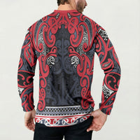 Aotearoa Iwi Te ati Awa Button Sweatshirt Maori Wharenui House Tribal Pattern LT9 - Polynesian Pride