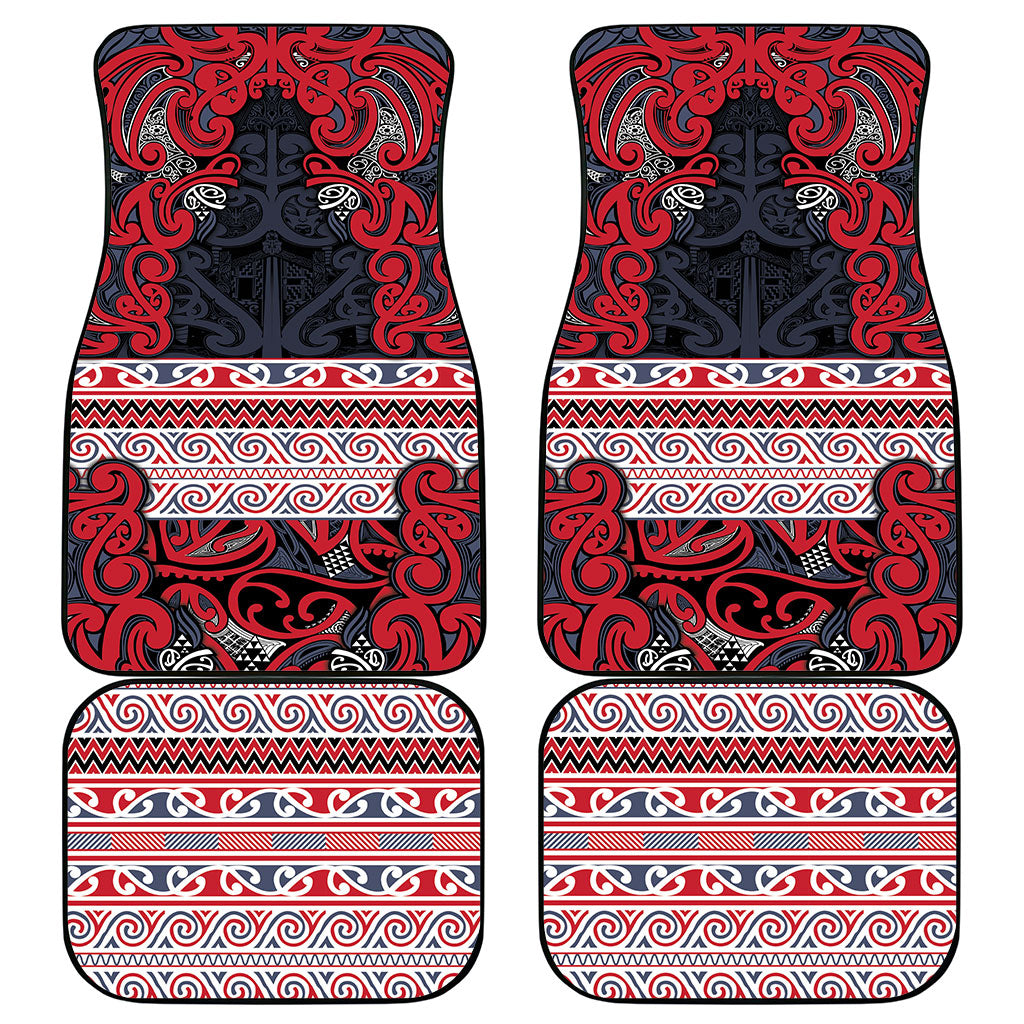 Aotearoa Iwi Te ati Awa Car Mats Maori Wharenui House Tribal Pattern LT9 - Polynesian Pride