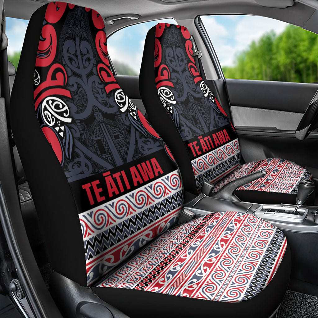 Aotearoa Iwi Te ati Awa Car Seat Cover Maori Wharenui House Tribal Pattern LT9 - Polynesian Pride