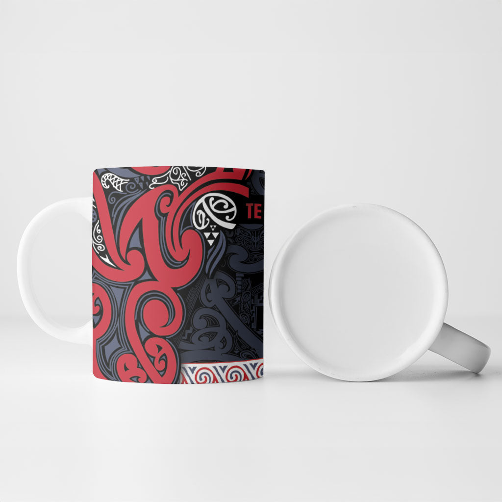 Aotearoa Iwi Te ati Awa Ceramic Mug Maori Wharenui House Tribal Pattern LT9 - Polynesian Pride