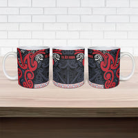Aotearoa Iwi Te ati Awa Ceramic Mug Maori Wharenui House Tribal Pattern LT9 - Polynesian Pride