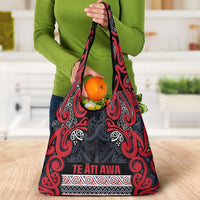 Aotearoa Iwi Te ati Awa Grocery Bag Maori Wharenui House Tribal Pattern LT9 - Polynesian Pride