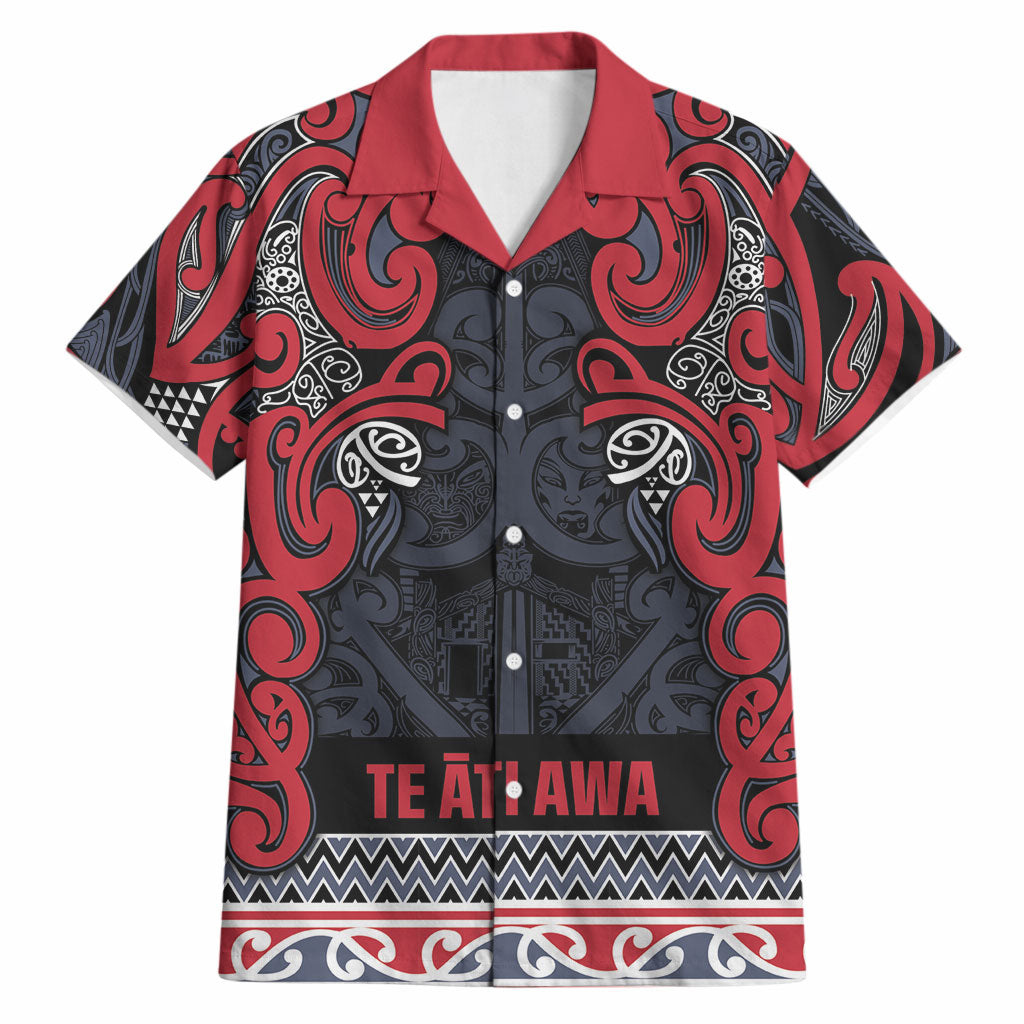 Aotearoa Iwi Te ati Awa Hawaiian Shirt Maori Wharenui House Tribal Pattern LT9 Bright Red - Polynesian Pride