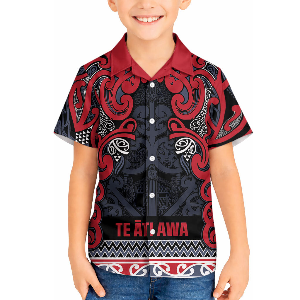Aotearoa Iwi Te ati Awa Hawaiian Shirt Maori Wharenui House Tribal Pattern LT9 - Polynesian Pride