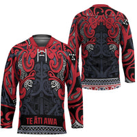 Aotearoa Iwi Te ati Awa Hockey Jersey Maori Wharenui House Tribal Pattern LT9 - Polynesian Pride