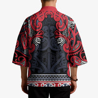 Aotearoa Iwi Te ati Awa Kimono Maori Wharenui House Tribal Pattern LT9 - Polynesian Pride