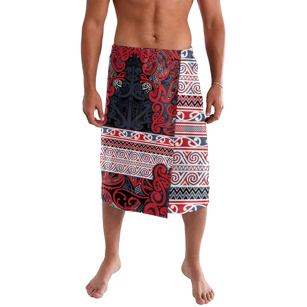 Aotearoa Iwi Te ati Awa Lavalava Maori Wharenui House Tribal Pattern LT9 Bright Red - Polynesian Pride