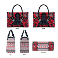 Aotearoa Iwi Te ati Awa Leather Bag Maori Wharenui House Tribal Pattern LT9 - Polynesian Pride