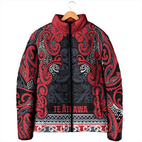 Aotearoa Iwi Te ati Awa Padded Jacket Maori Wharenui House Tribal Pattern LT9 - Polynesian Pride