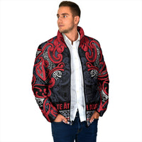 Aotearoa Iwi Te ati Awa Padded Jacket Maori Wharenui House Tribal Pattern LT9 - Polynesian Pride