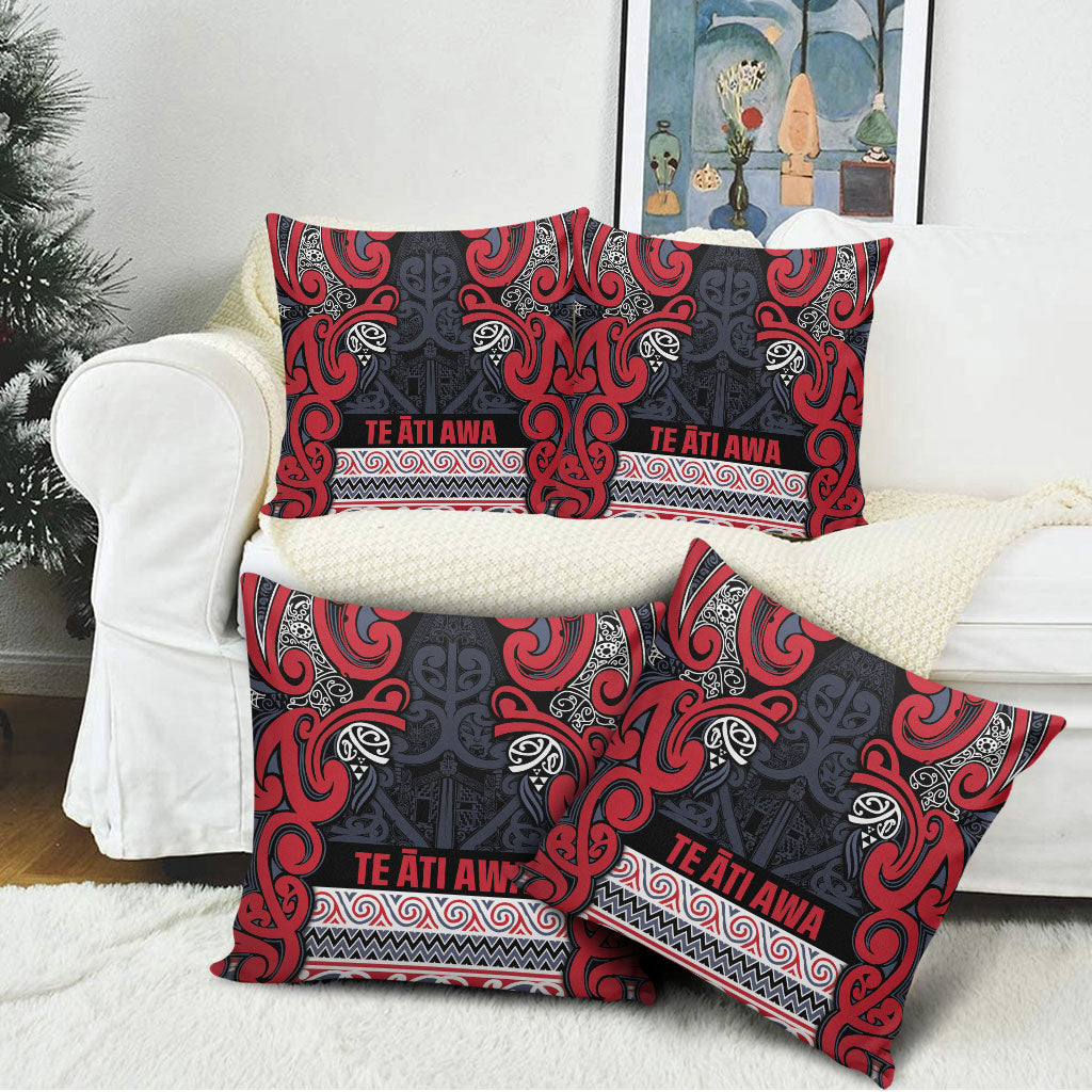 Aotearoa Iwi Te ati Awa Pillow Cover Maori Wharenui House Tribal Pattern LT9 - Polynesian Pride