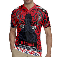 Aotearoa Iwi Te ati Awa Rugby Jersey Maori Wharenui House Tribal Pattern LT9 - Polynesian Pride