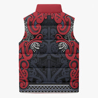 Aotearoa Iwi Te ati Awa Sleeveless Puffer Jacket Maori Wharenui House Tribal Pattern LT9 - Polynesian Pride