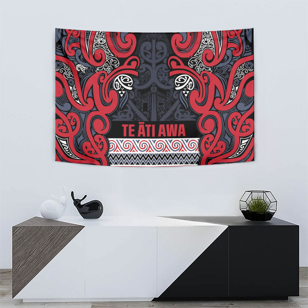 Aotearoa Iwi Te ati Awa Tapestry Maori Wharenui House Tribal Pattern LT9 - Polynesian Pride