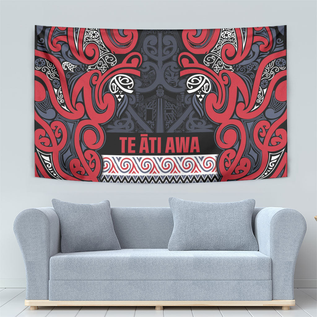 Aotearoa Iwi Te ati Awa Tapestry Maori Wharenui House Tribal Pattern LT9 - Polynesian Pride