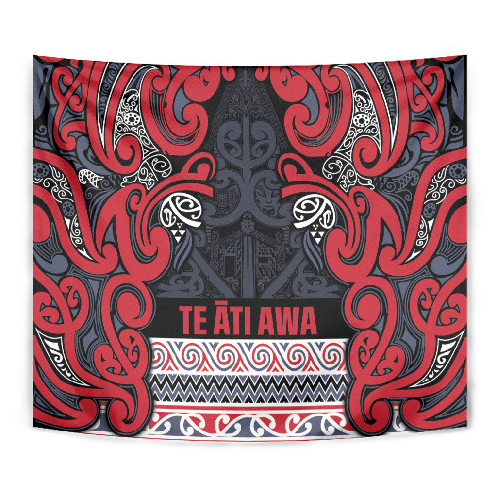 Aotearoa Iwi Te ati Awa Tapestry Maori Wharenui House Tribal Pattern LT9 - Polynesian Pride