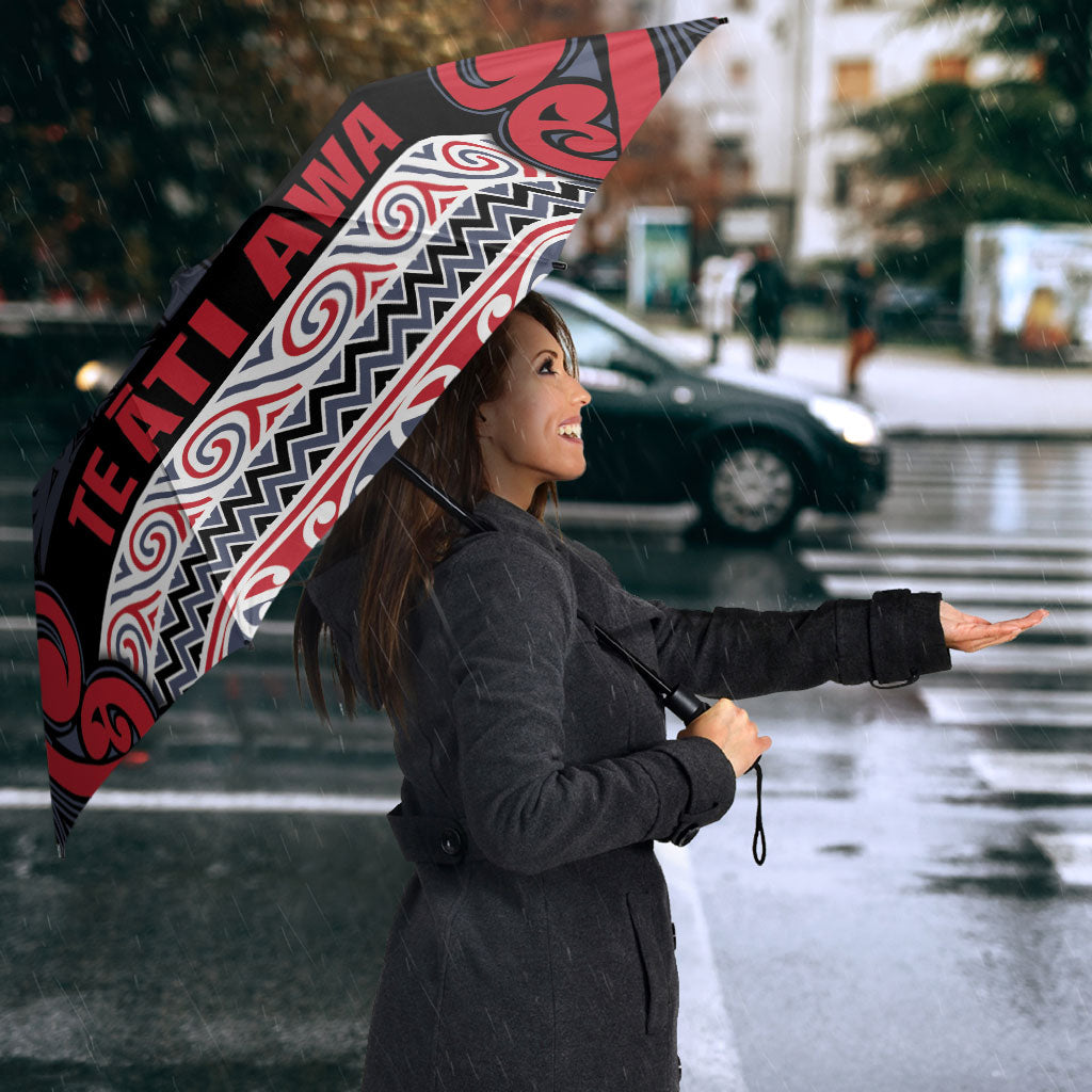 Aotearoa Iwi Te ati Awa Umbrella Maori Wharenui House Tribal Pattern LT9 - Polynesian Pride