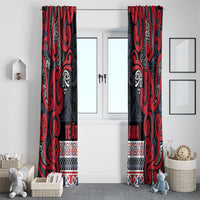 Aotearoa Iwi Te ati Awa Window Curtain Maori Wharenui House Tribal Pattern LT9 - Polynesian Pride
