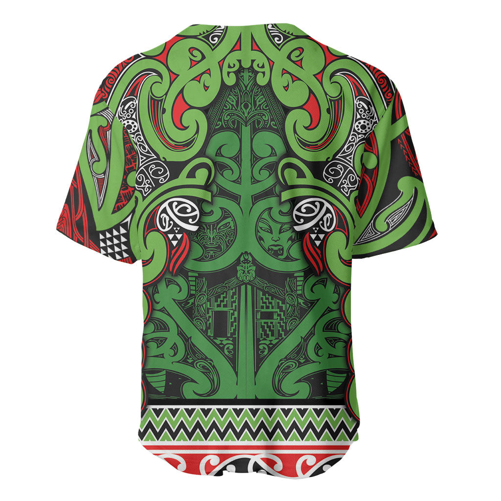 Aotearoa Iwi Ngati Maru Hauraki Baseball Jersey Maori Wharenui House Tribal Pattern LT9 - Polynesian Pride