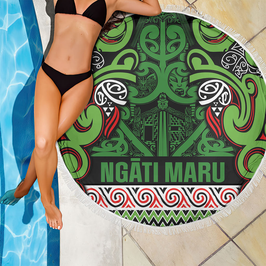 Aotearoa Iwi Ngati Maru Hauraki Beach Blanket Maori Wharenui House Tribal Pattern LT9 - Polynesian Pride
