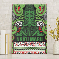 Aotearoa Iwi Ngati Maru Hauraki Canvas Wall Art Maori Wharenui House Tribal Pattern LT9 Without Frame Green Red - Polynesian Pride