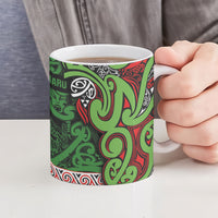 Aotearoa Iwi Ngati Maru Hauraki Ceramic Mug Maori Wharenui House Tribal Pattern LT9 - Polynesian Pride