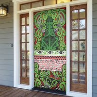 Aotearoa Iwi Ngati Maru Hauraki Door Cover Maori Wharenui House Tribal Pattern LT9 - Polynesian Pride