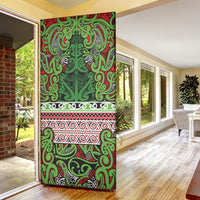 Aotearoa Iwi Ngati Maru Hauraki Door Cover Maori Wharenui House Tribal Pattern LT9 - Polynesian Pride