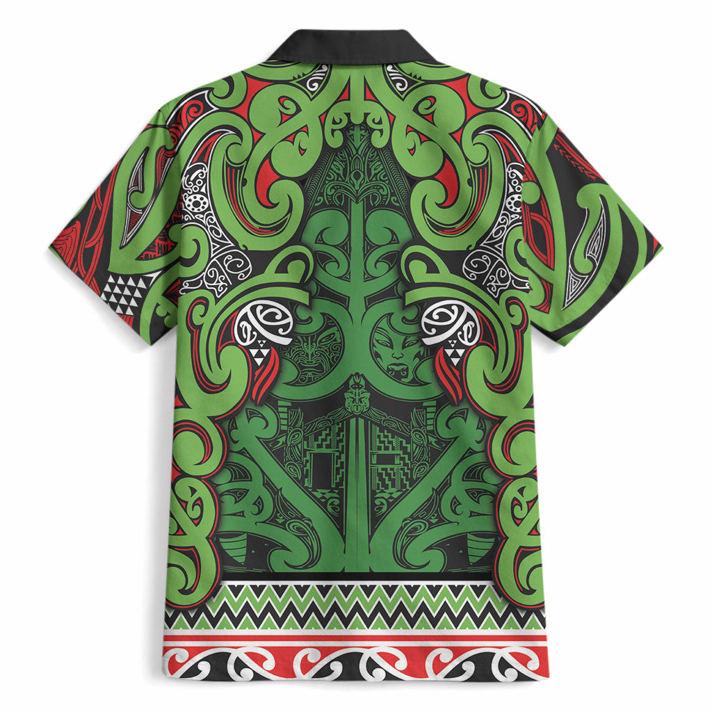 Aotearoa Iwi Ngati Maru Hauraki Hawaiian Shirt Maori Wharenui House Tribal Pattern LT9 - Polynesian Pride