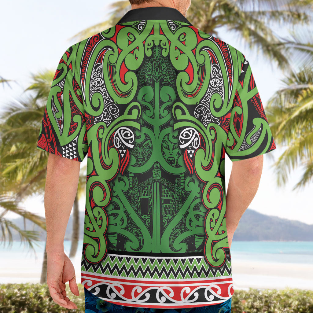 Aotearoa Iwi Ngati Maru Hauraki Hawaiian Shirt Maori Wharenui House Tribal Pattern LT9 - Polynesian Pride