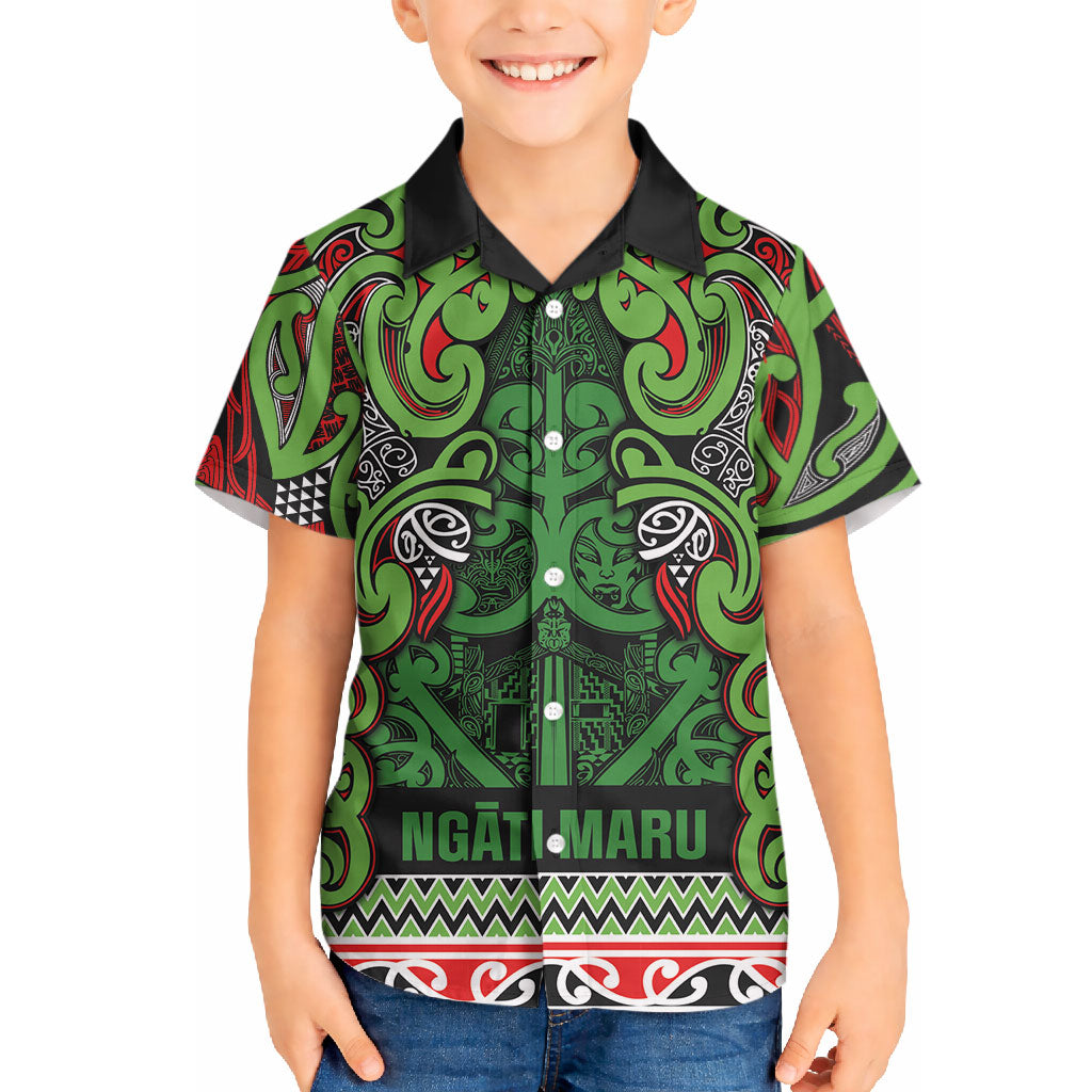 Aotearoa Iwi Ngati Maru Hauraki Hawaiian Shirt Maori Wharenui House Tribal Pattern LT9 - Polynesian Pride