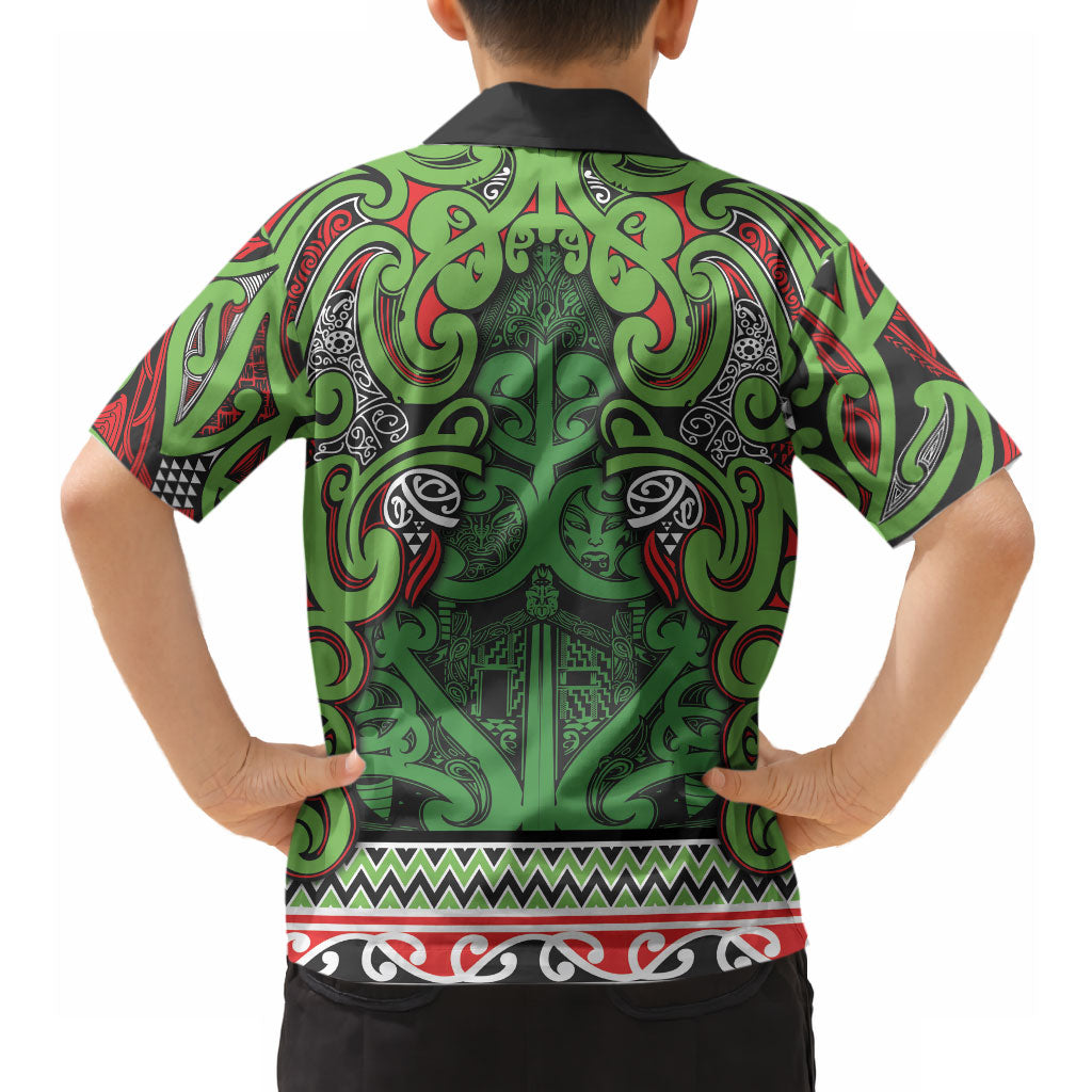 Aotearoa Iwi Ngati Maru Hauraki Hawaiian Shirt Maori Wharenui House Tribal Pattern LT9 - Polynesian Pride