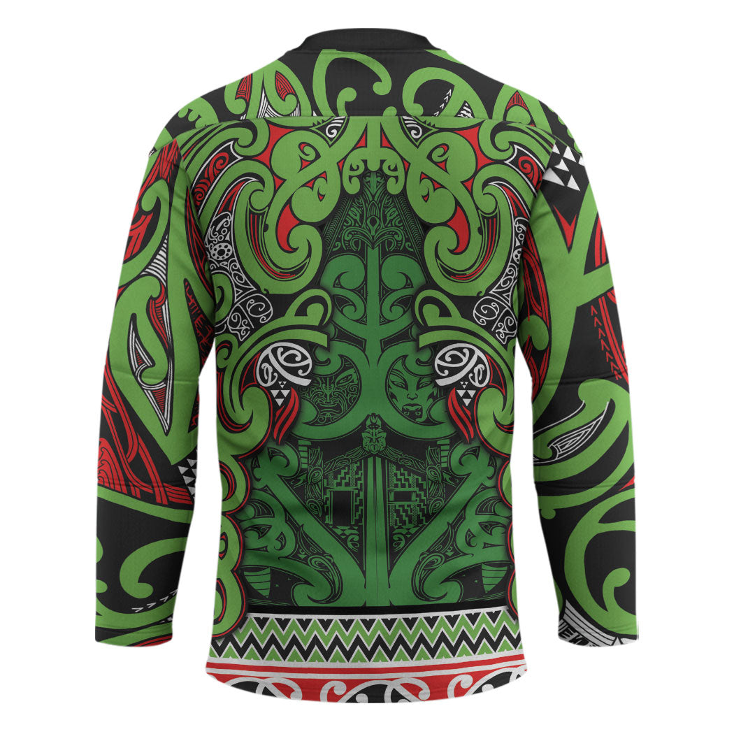 Aotearoa Iwi Ngati Maru Hauraki Hockey Jersey Maori Wharenui House Tribal Pattern LT9 - Polynesian Pride