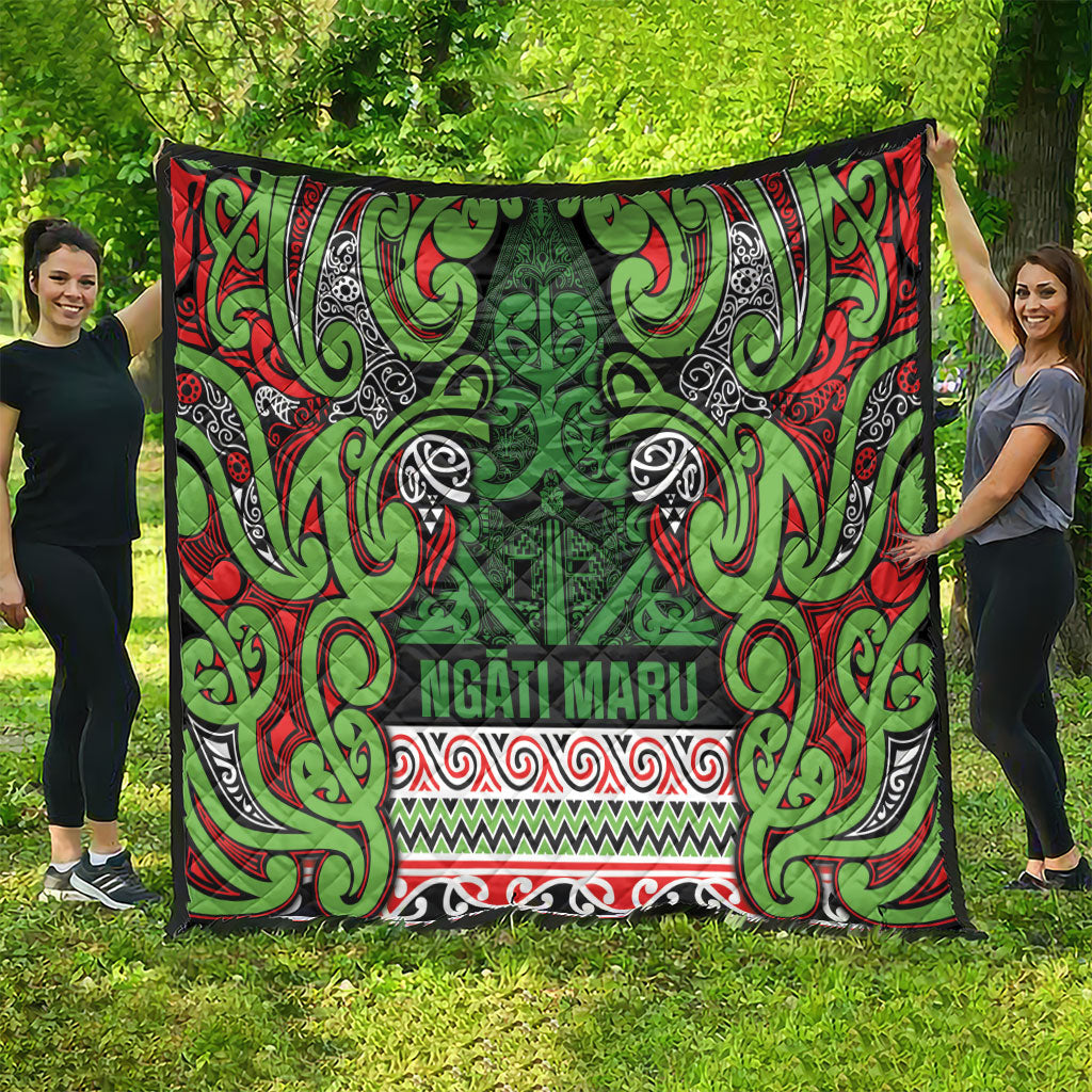 Aotearoa Iwi Ngati Maru Hauraki Quilt Maori Wharenui House Tribal Pattern LT9 - Polynesian Pride