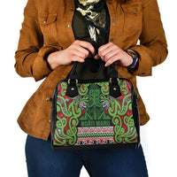Aotearoa Iwi Ngati Maru Hauraki Shoulder Handbag Maori Wharenui House Tribal Pattern LT9 - Polynesian Pride