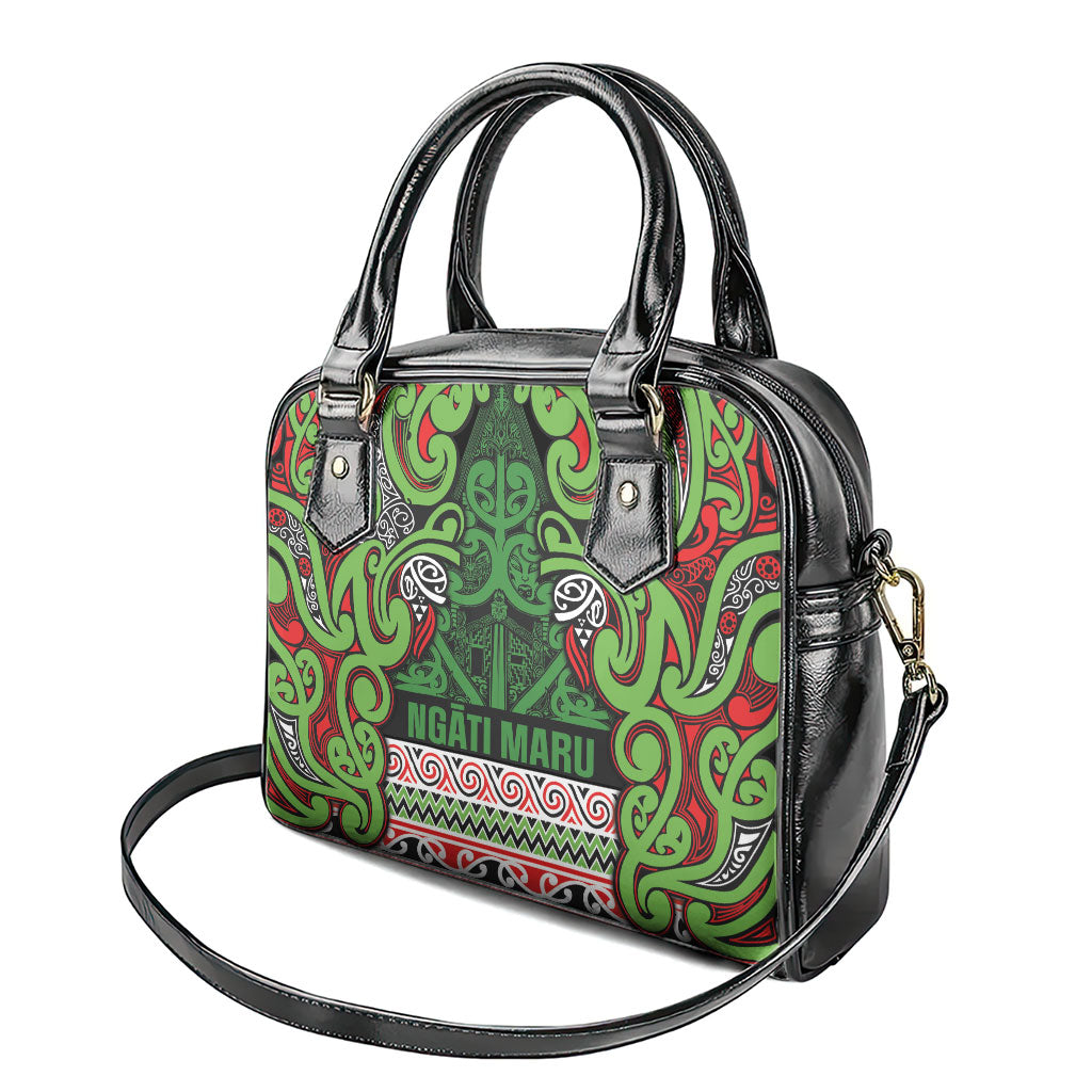 Aotearoa Iwi Ngati Maru Hauraki Shoulder Handbag Maori Wharenui House Tribal Pattern LT9 - Polynesian Pride