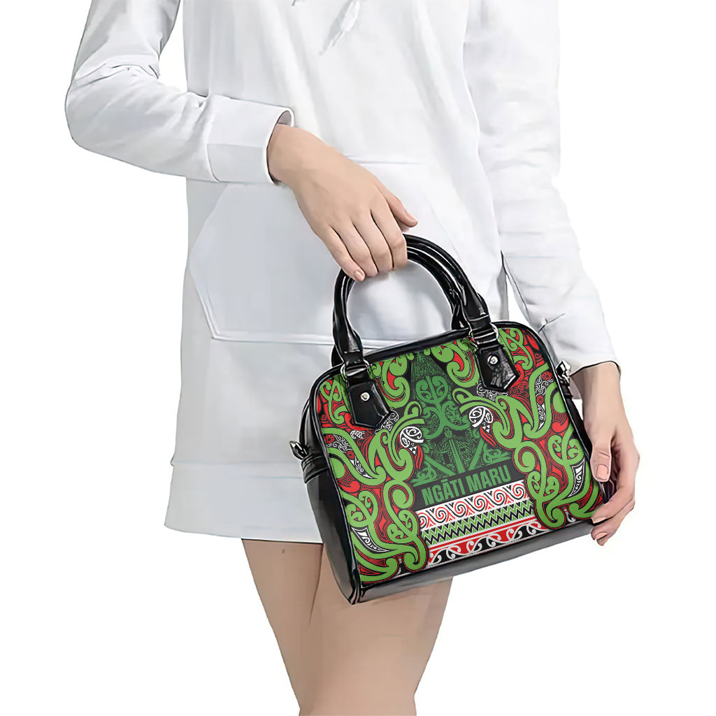 Aotearoa Iwi Ngati Maru Hauraki Shoulder Handbag Maori Wharenui House Tribal Pattern LT9 - Polynesian Pride