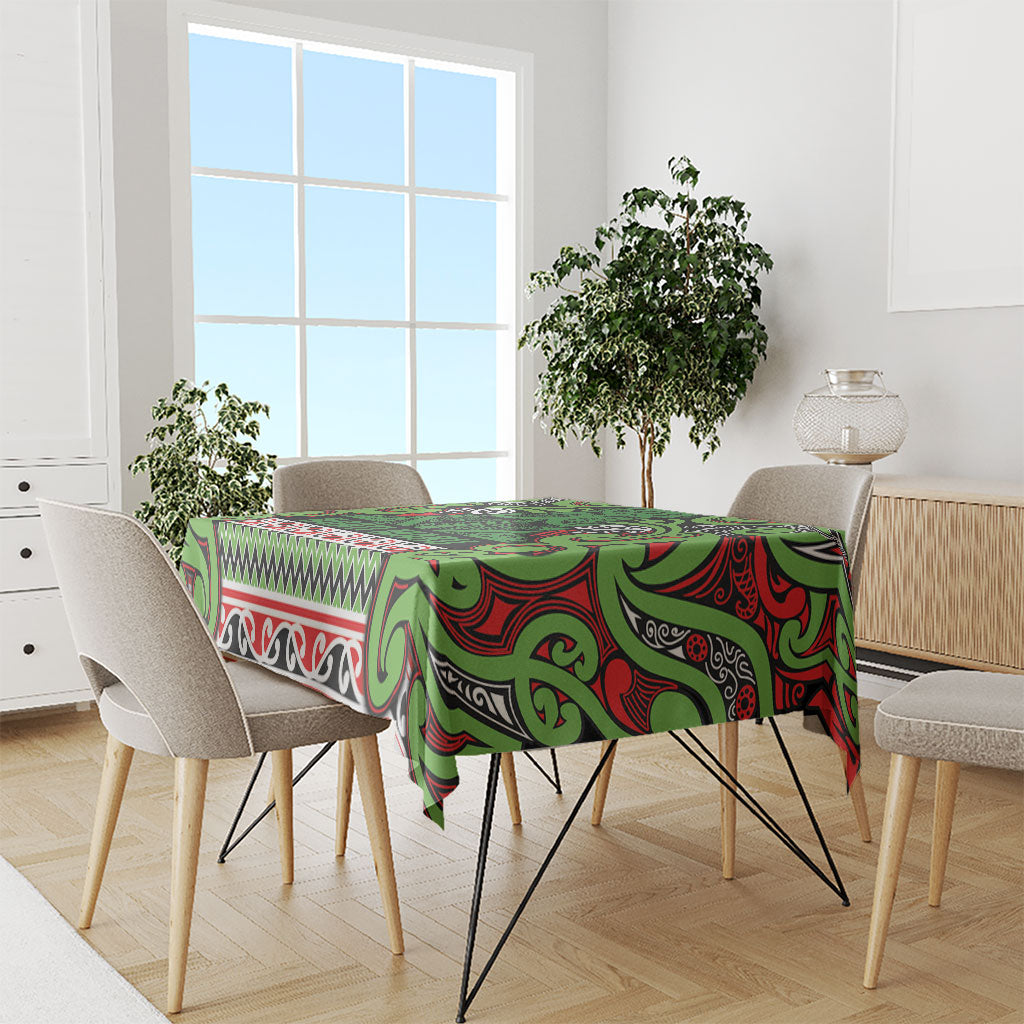 Aotearoa Iwi Ngati Maru Hauraki Tablecloth Maori Wharenui House Tribal Pattern LT9 - Polynesian Pride