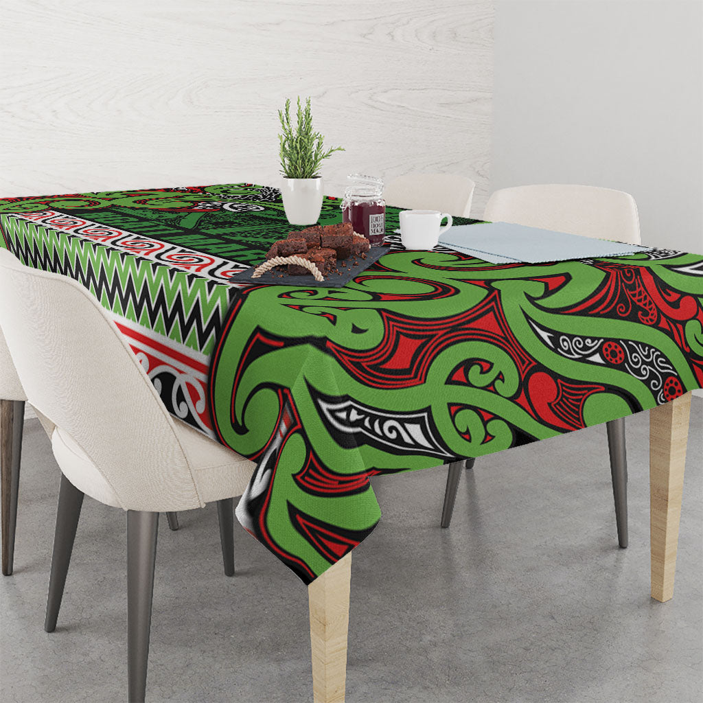 Aotearoa Iwi Ngati Maru Hauraki Tablecloth Maori Wharenui House Tribal Pattern LT9 - Polynesian Pride
