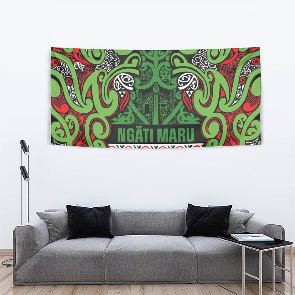 Aotearoa Iwi Ngati Maru Hauraki Tapestry Maori Wharenui House Tribal Pattern LT9 - Polynesian Pride