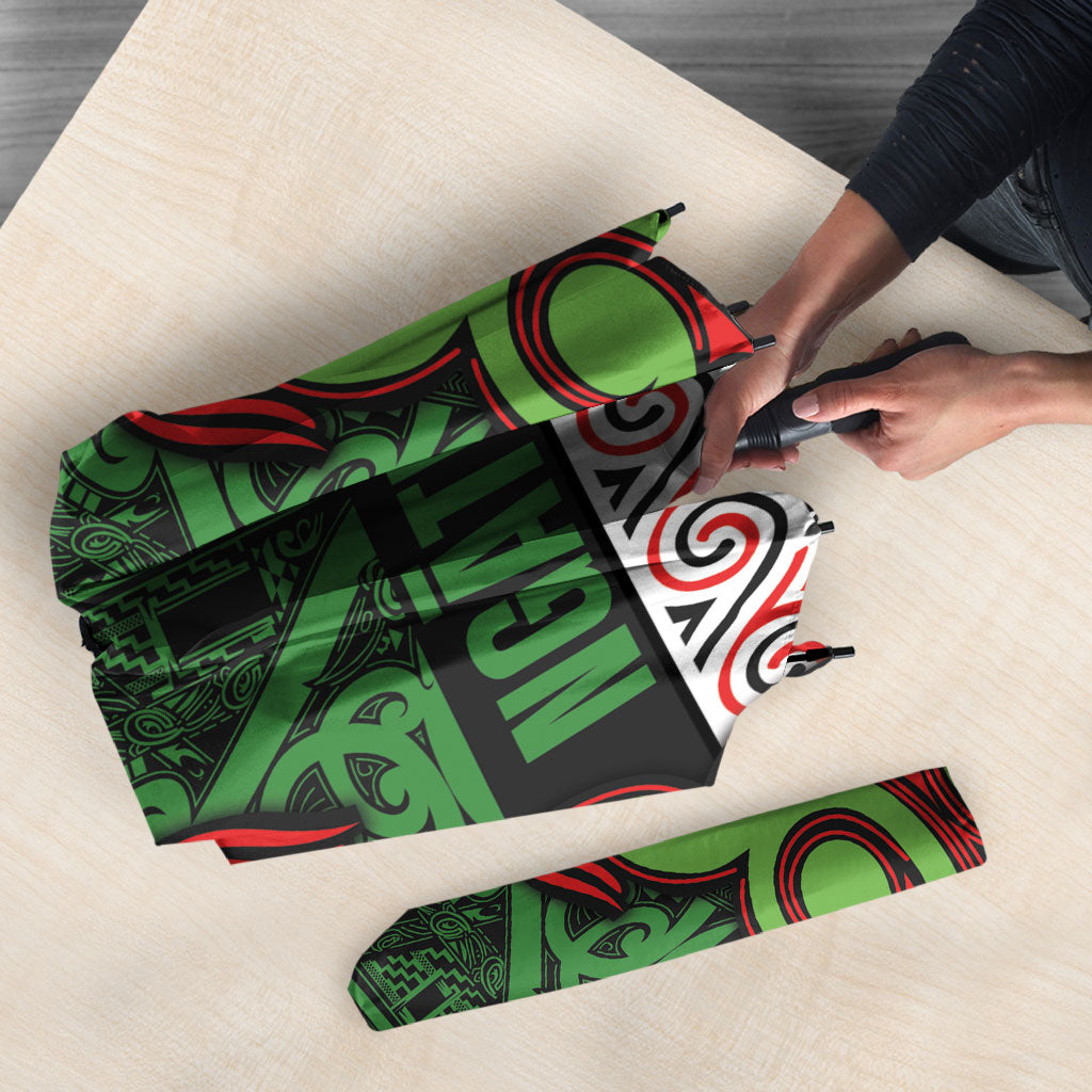 Aotearoa Iwi Ngati Maru Hauraki Umbrella Maori Wharenui House Tribal Pattern LT9 - Polynesian Pride