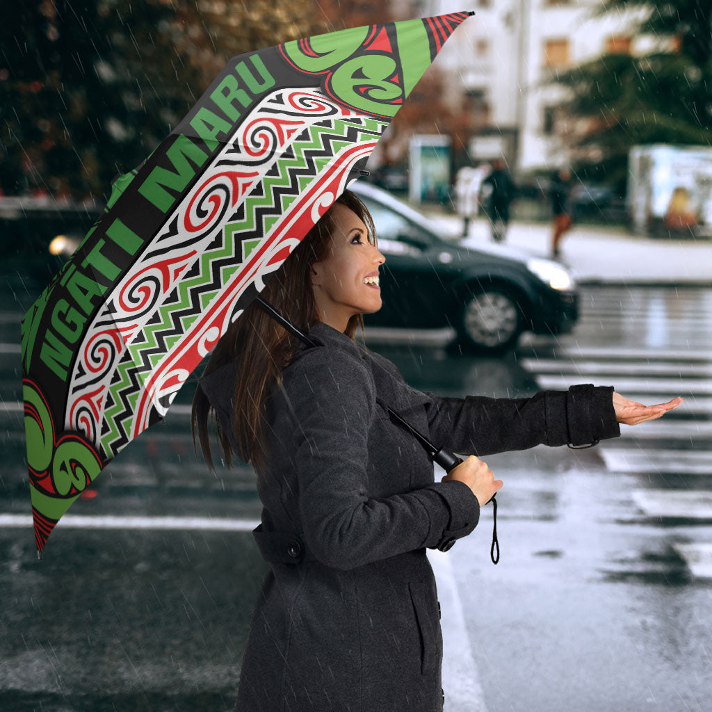 Aotearoa Iwi Ngati Maru Hauraki Umbrella Maori Wharenui House Tribal Pattern LT9 - Polynesian Pride