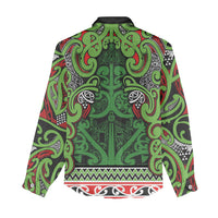Aotearoa Iwi Ngati Maru Hauraki Women Casual Shirt Maori Wharenui House Tribal Pattern LT9 - Polynesian Pride