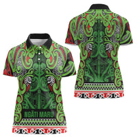 Aotearoa Iwi Ngati Maru Hauraki Women Polo Shirt Maori Wharenui House Tribal Pattern LT9 - Polynesian Pride