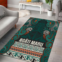 Aotearoa Iwi Ngāti Maru Taranaki Area Rug Maori Wharenui House Tribal Pattern LT9 - Polynesian Pride
