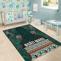 Aotearoa Iwi Ngāti Maru Taranaki Area Rug Maori Wharenui House Tribal Pattern LT9 - Polynesian Pride