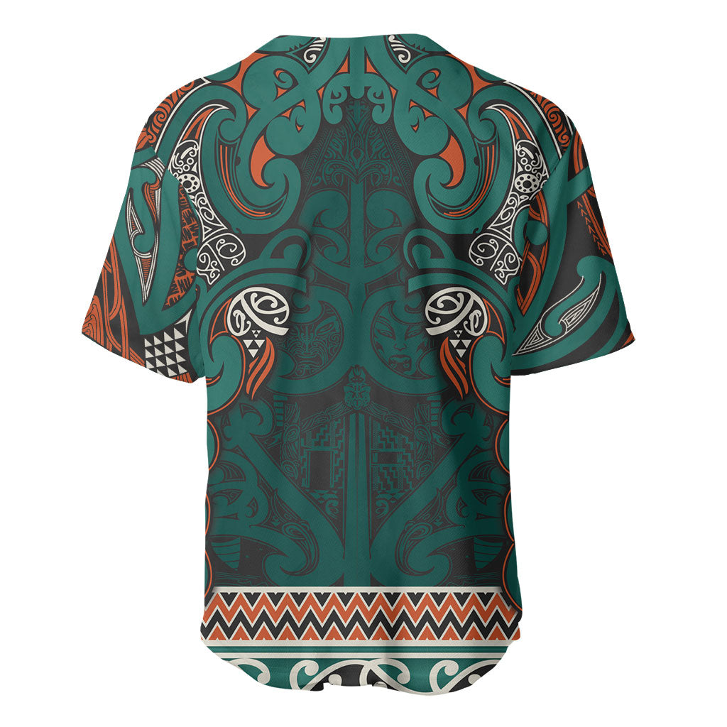 Aotearoa Iwi Ngāti Maru Taranaki Baseball Jersey Maori Wharenui House Tribal Pattern LT9 - Polynesian Pride
