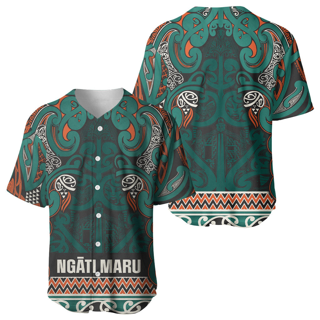 Aotearoa Iwi Ngāti Maru Taranaki Baseball Jersey Maori Wharenui House Tribal Pattern LT9 - Polynesian Pride